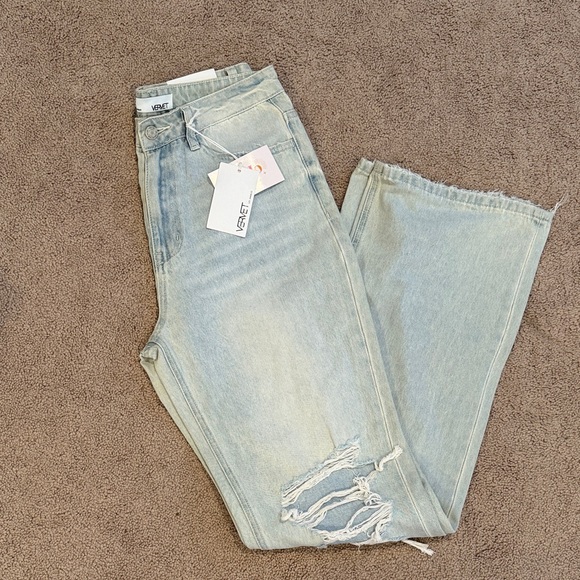 VERVET BY FLYING MONKEY Denim - VERVET BY FLYING MONKEY Light Blue Flare Jeans